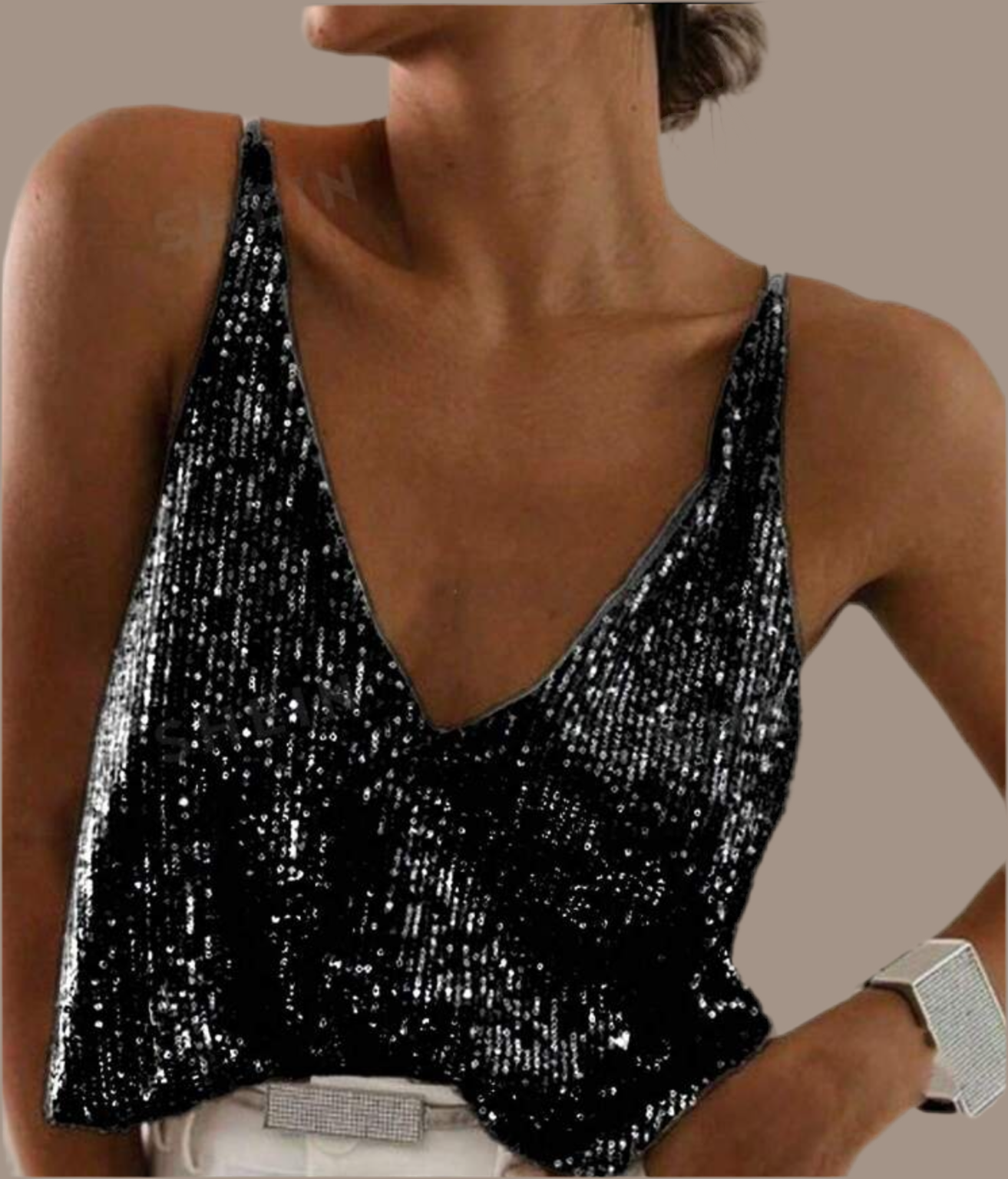 sequence crop cami tank