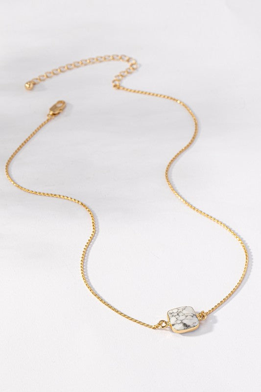 howlite stone necklace