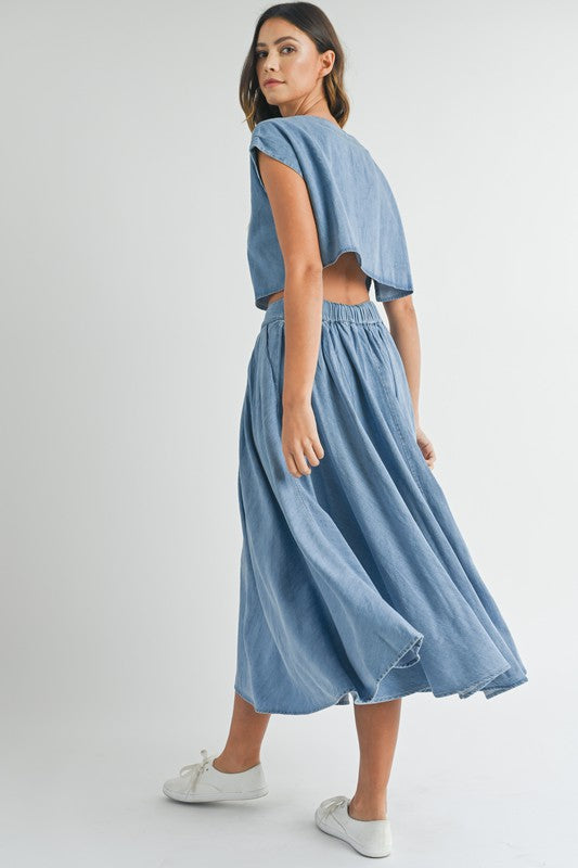 mable denim set skirt