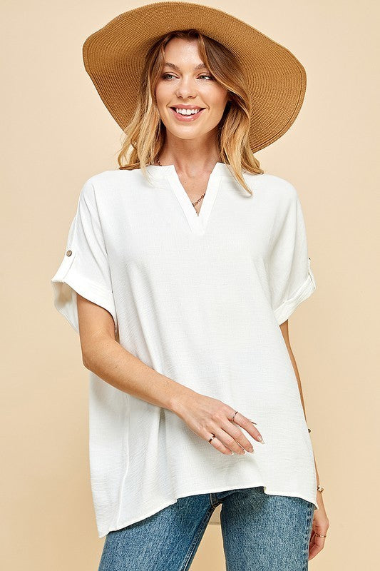 aly short sleeve blouse