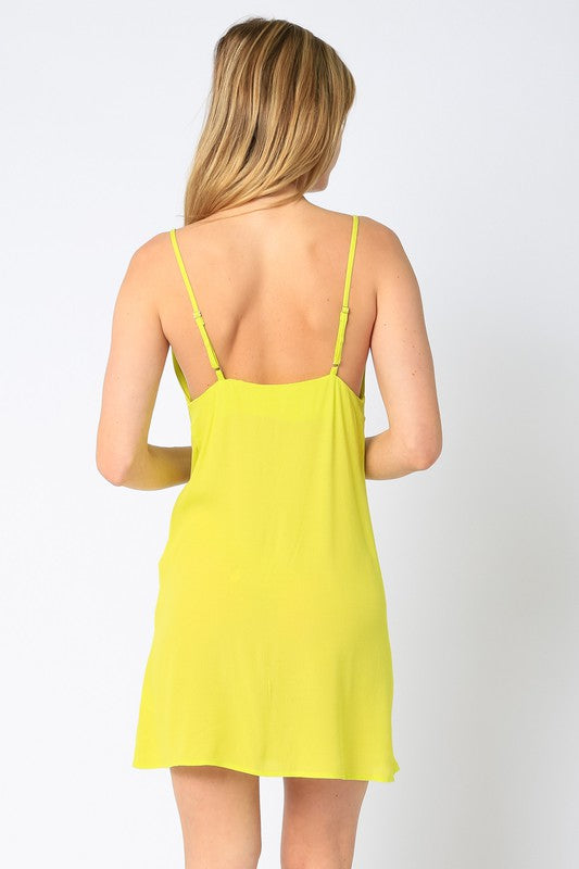 Olivaceous erin slip dress