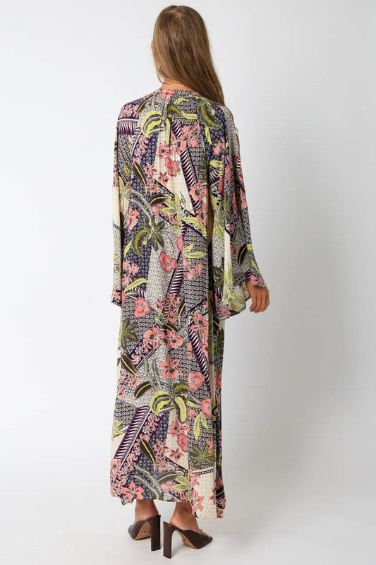 Olivaceous kari cover up dress