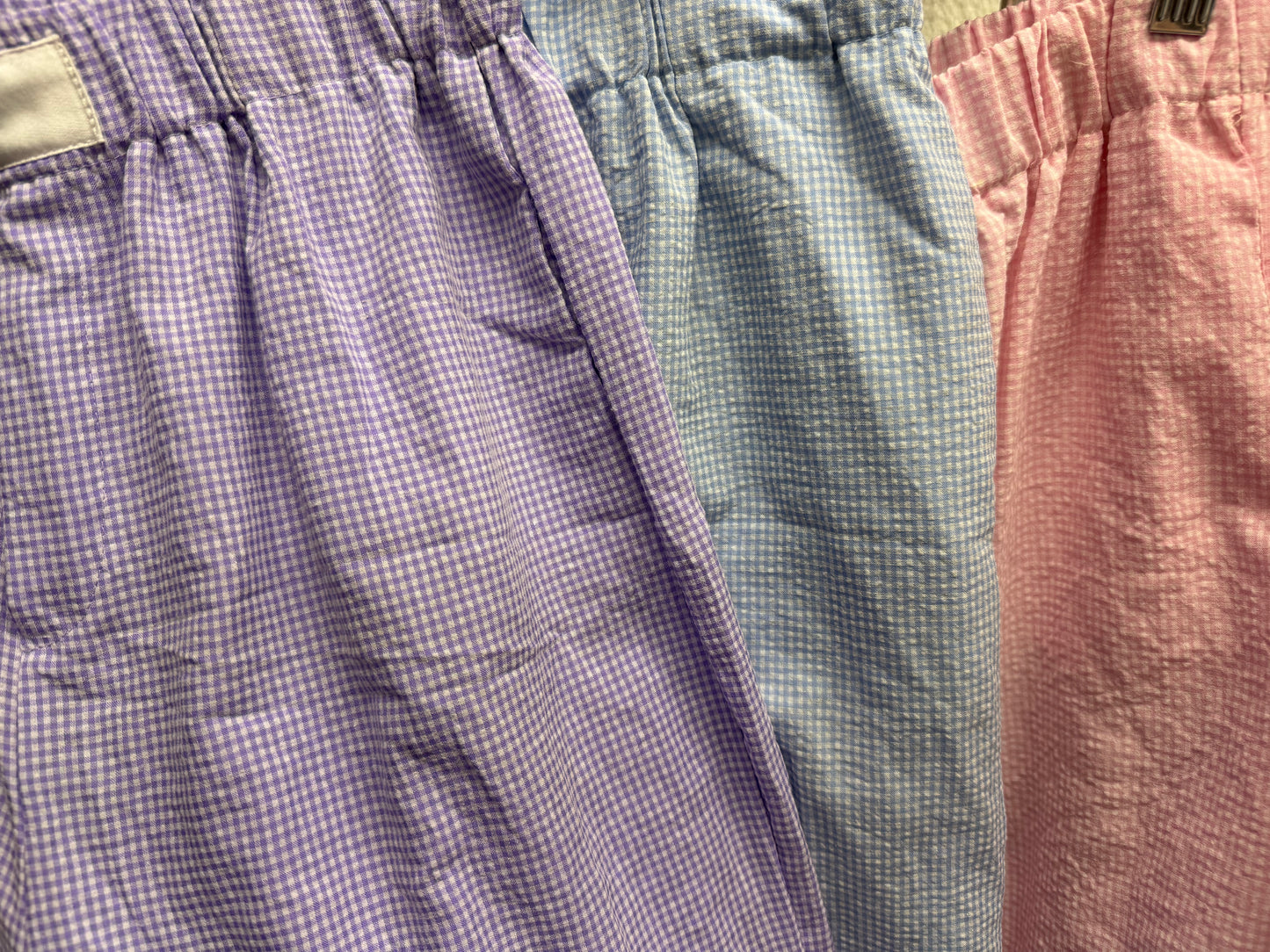 core LA checkered wide leg pant