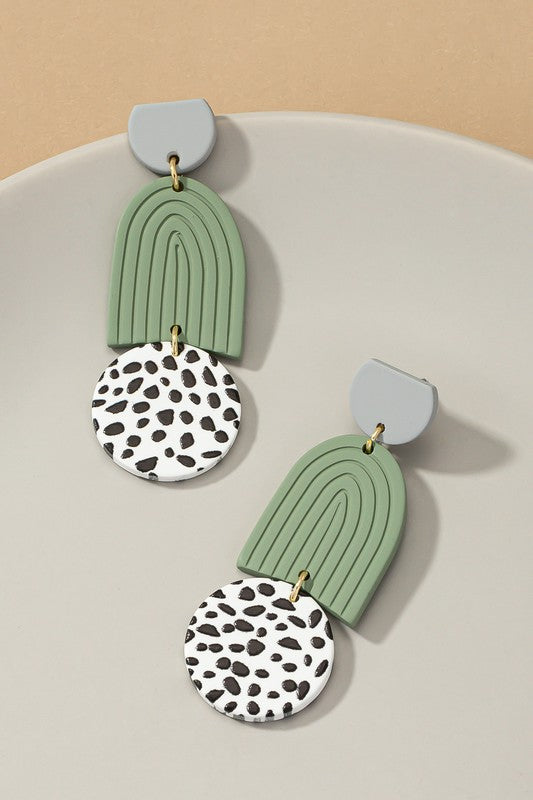 Geo drop earrings