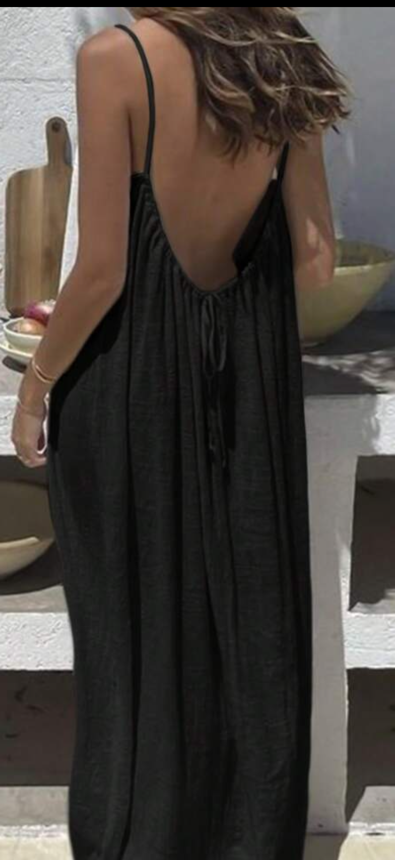 aimee open back maxi