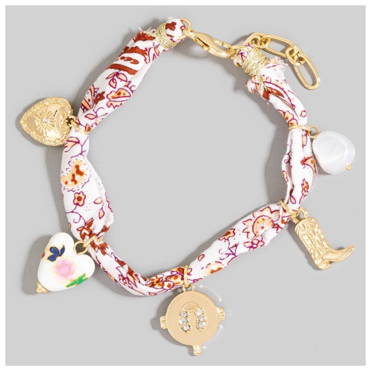 bandana charm bracelet