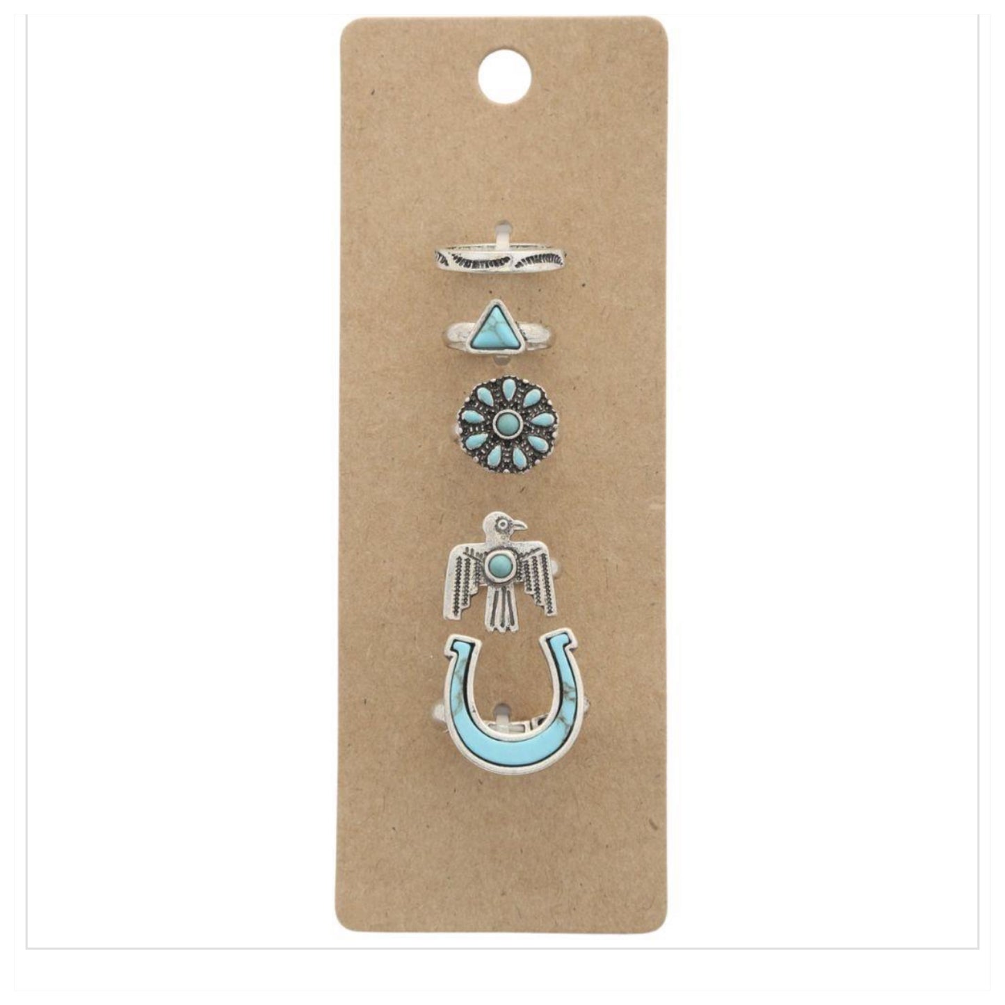 turquoise ring set