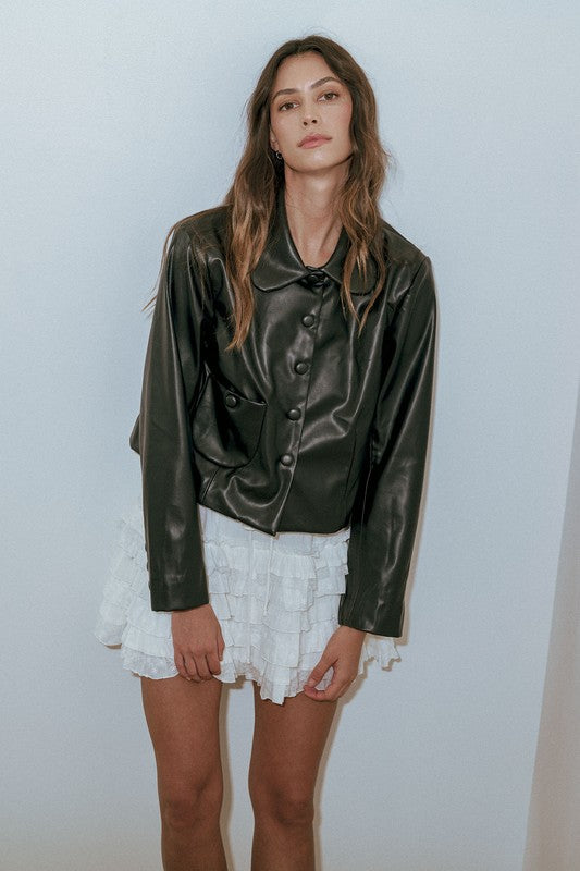 mable lita faux leather jacket