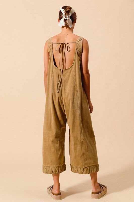BiBi jade corduroy overalls