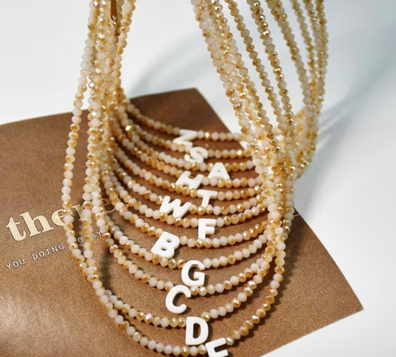 ami beaded letter necklace