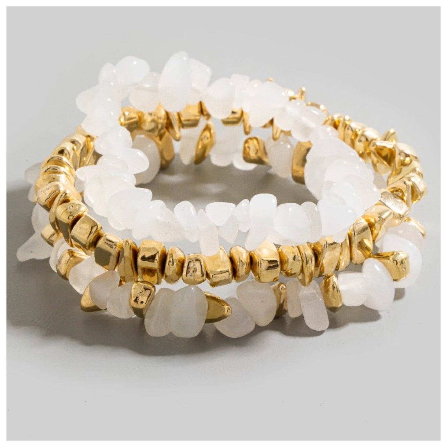stone beaded bracelet set