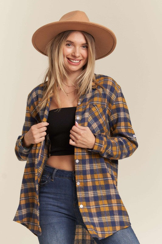 madalyn classic flannel button down