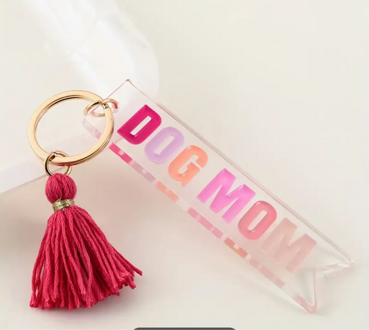 dog mom keychain