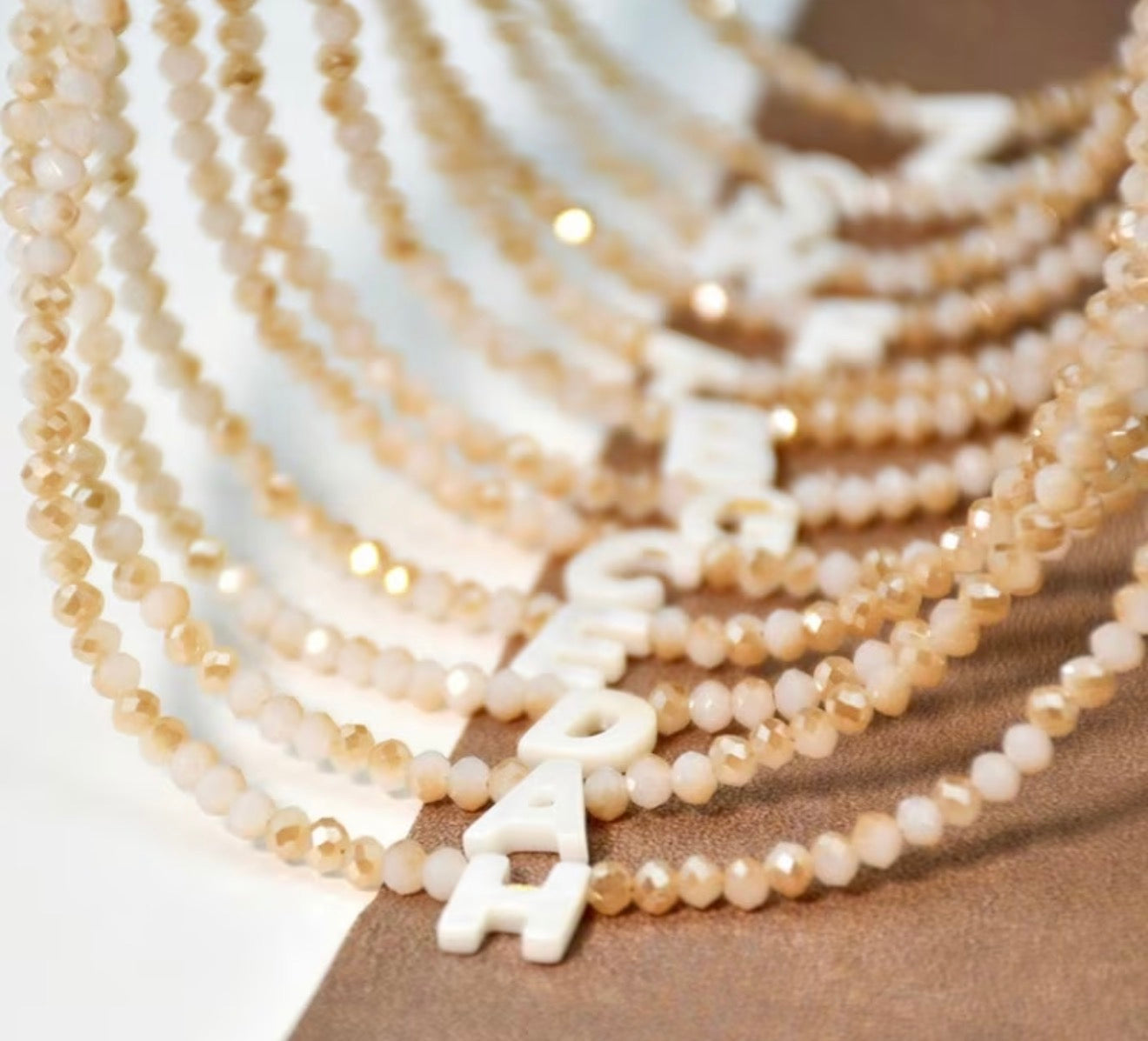 ami beaded letter necklace