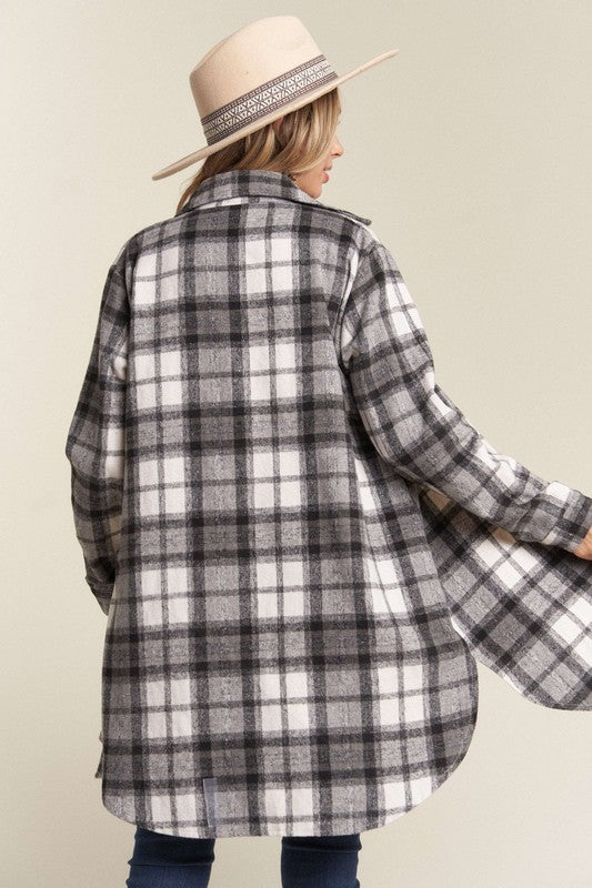 flannel shacket long