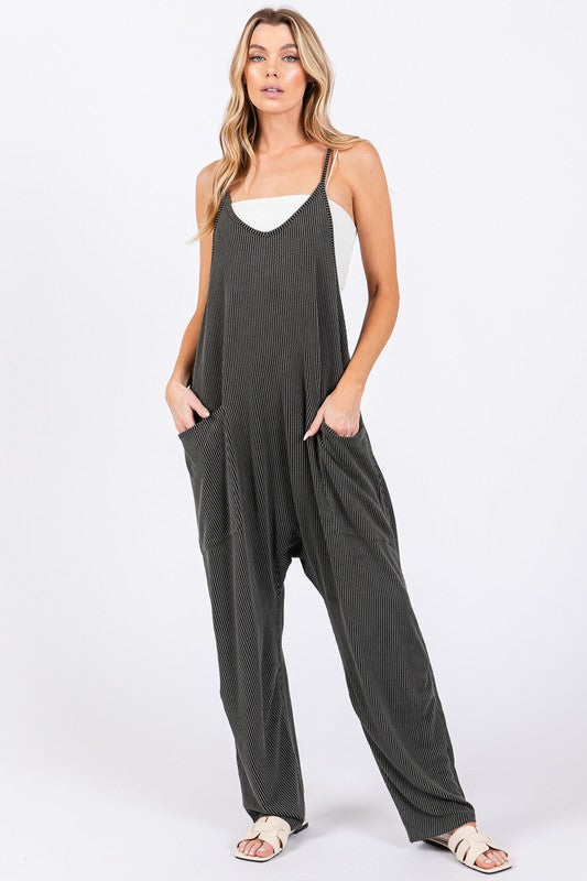 sewn LA ribbed jumpsuit