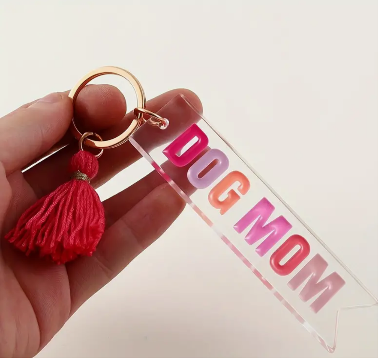 dog mom keychain