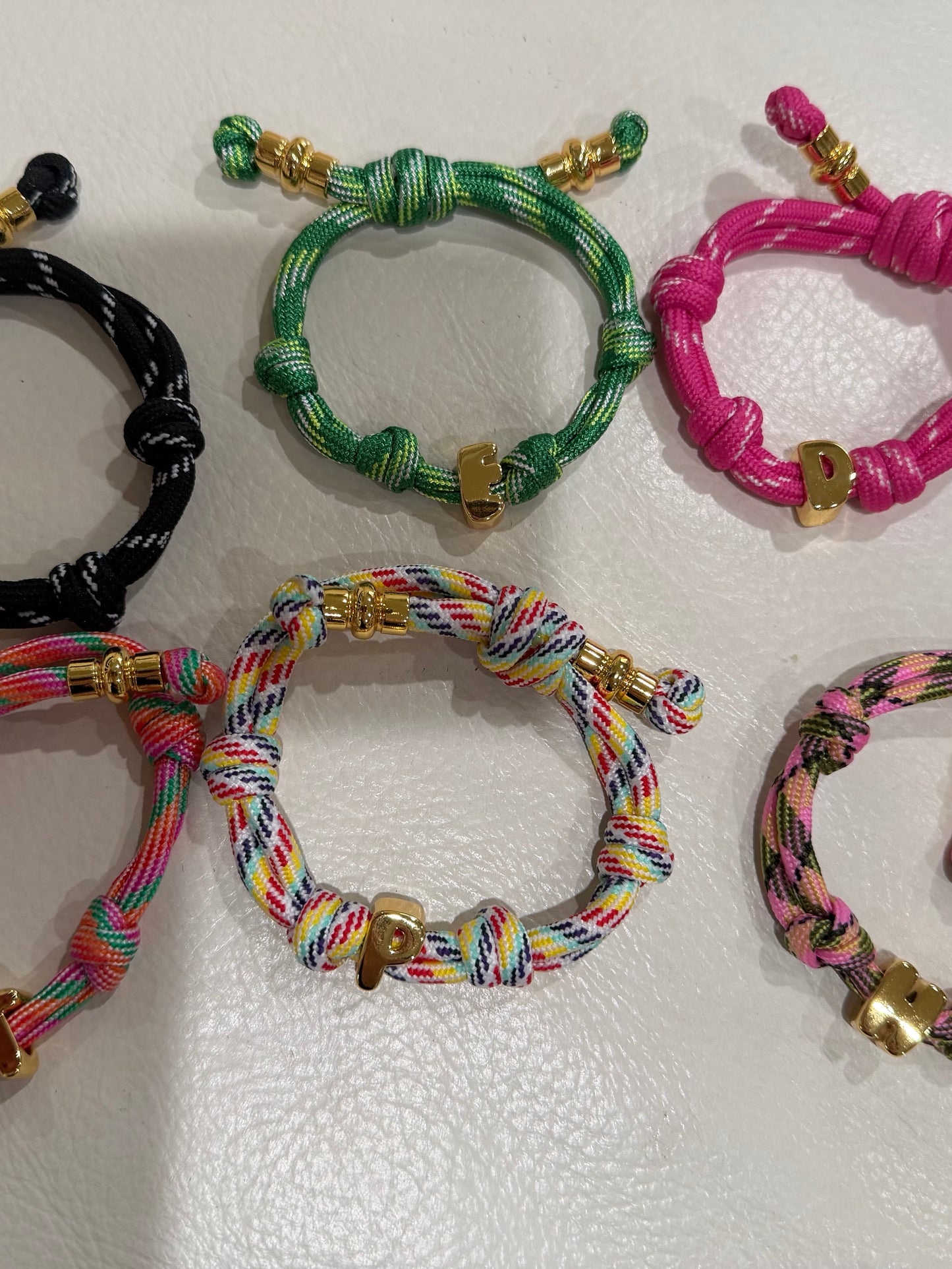 alexa fabric letter bracelet