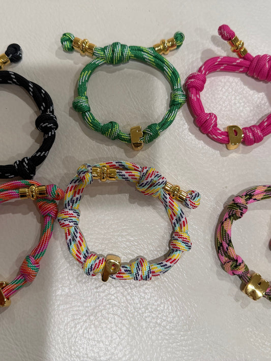 alexa fabric letter bracelet