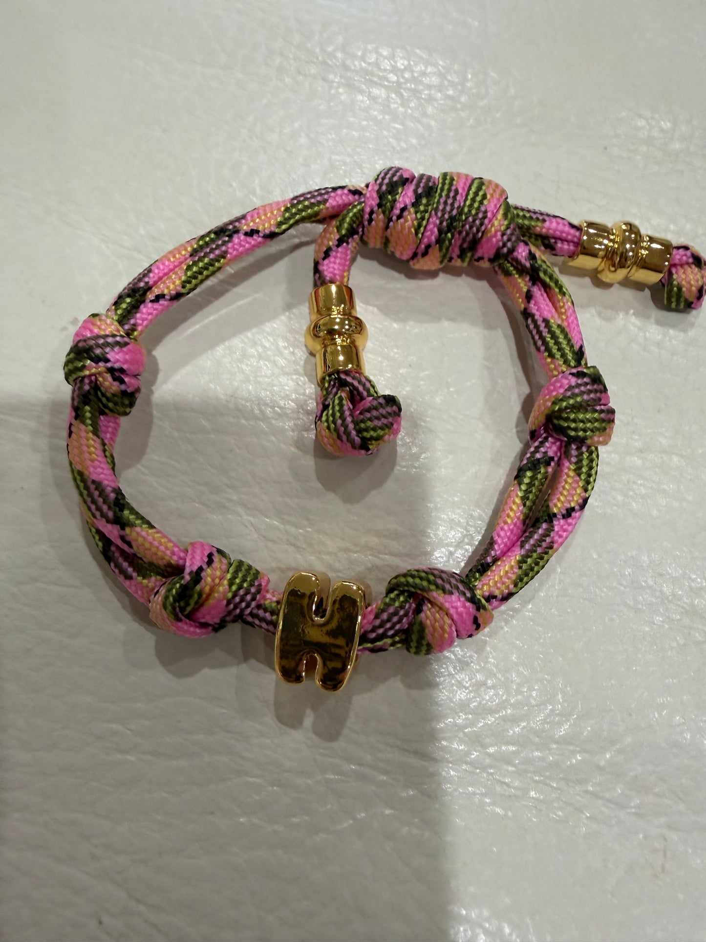 alexa fabric letter bracelet