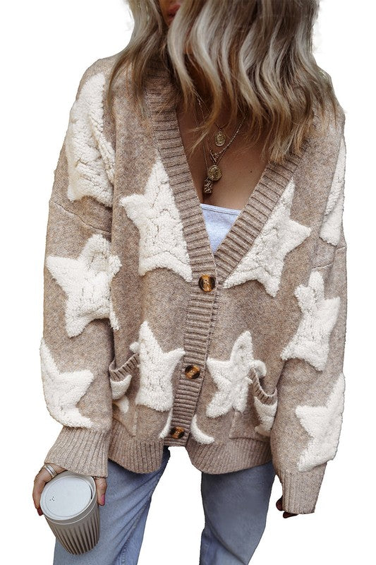 Star oversized cardigan