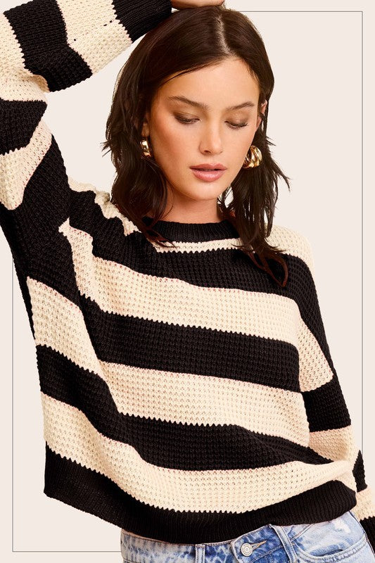 essentials capri striped sweater