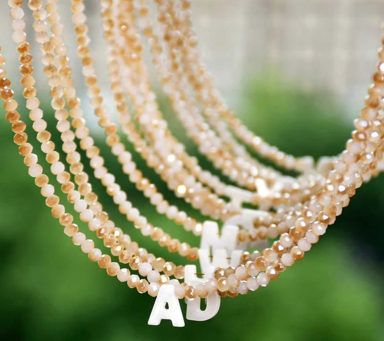 ami beaded letter necklace