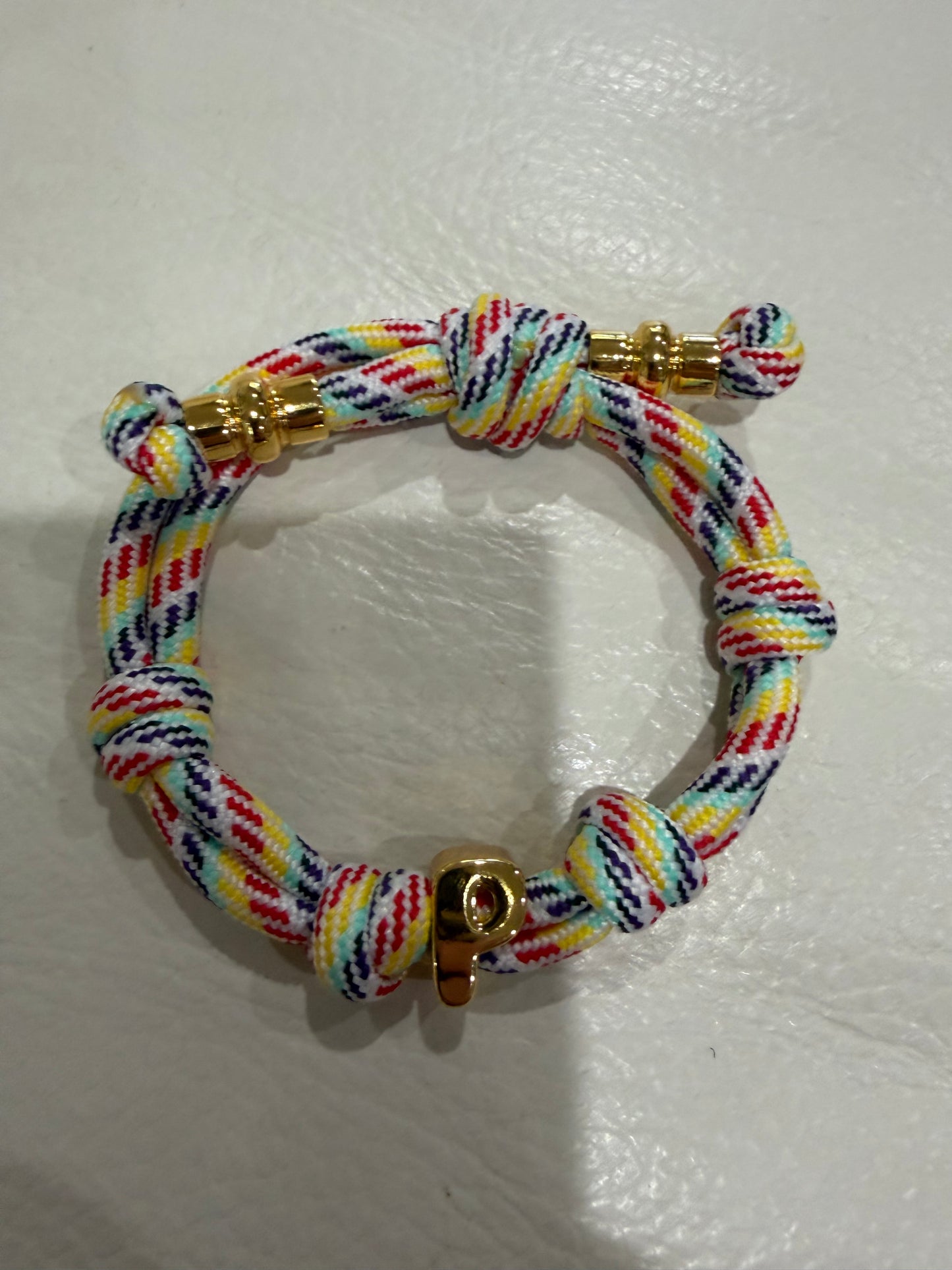 alexa fabric letter bracelet