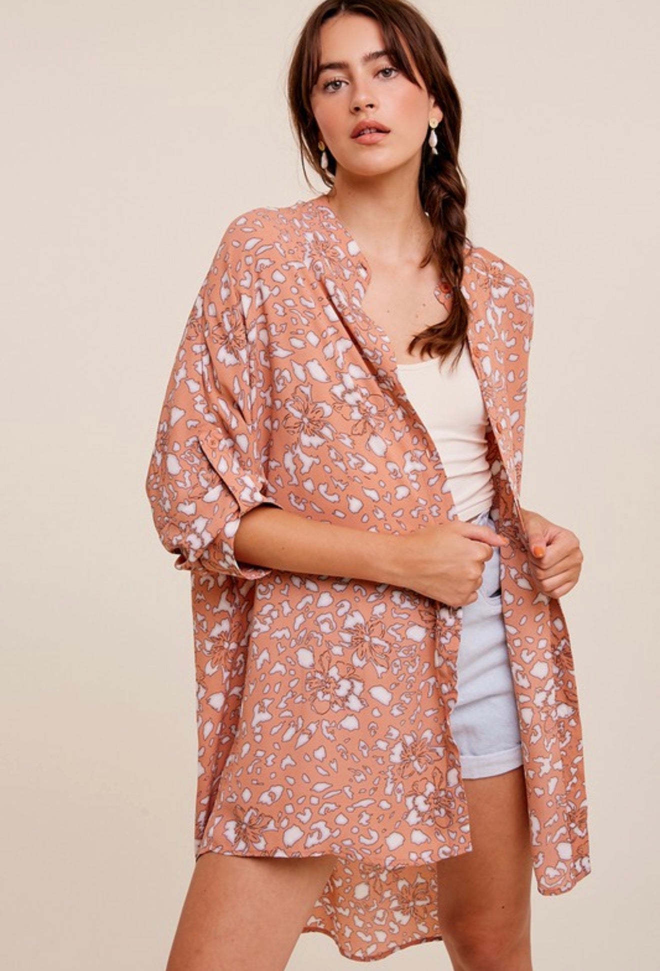 Listicle oversized blouse