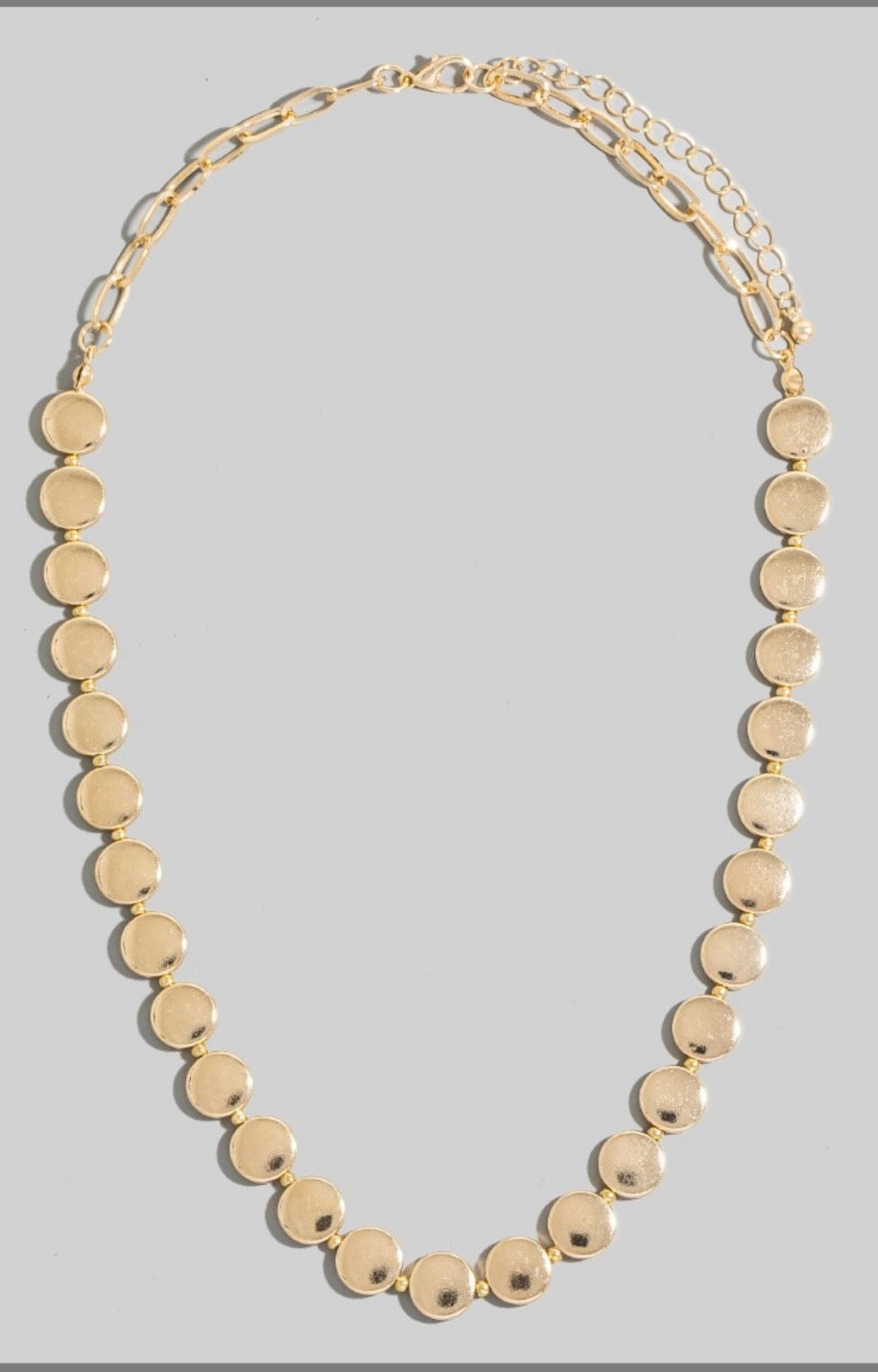 gold disc necklace