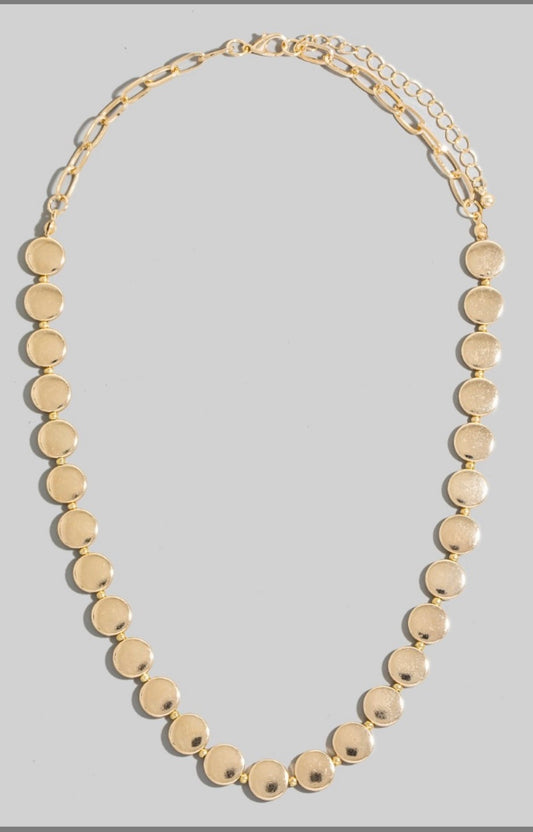 gold disc necklace