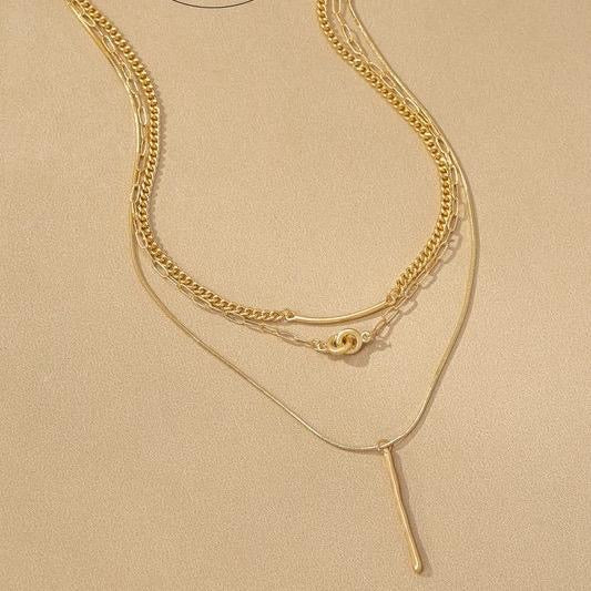 gold layer necklace