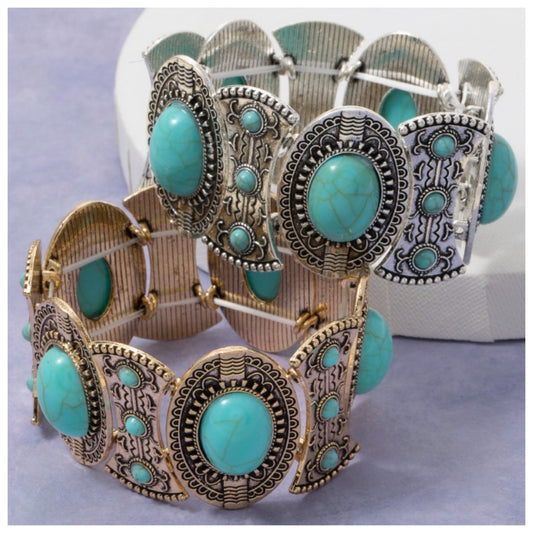 turquoise stretch bracelet