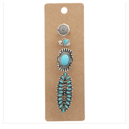 turquoise ring set