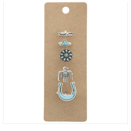 turquoise ring set